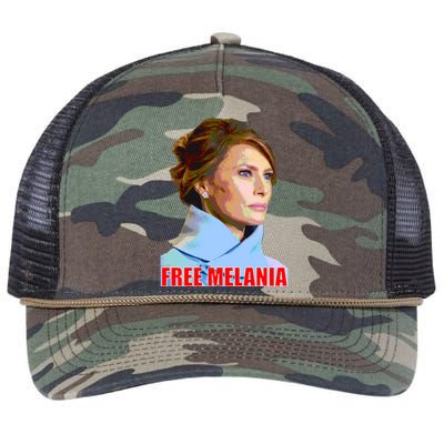 Free Melania Red Photo Retro Rope Trucker Hat Cap