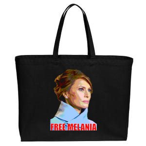 Free Melania Red Photo Cotton Canvas Jumbo Tote