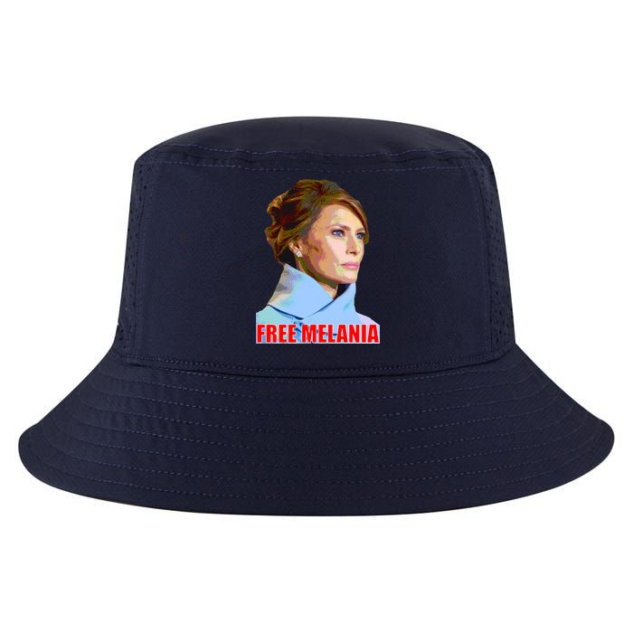 Free Melania Red Photo Cool Comfort Performance Bucket Hat