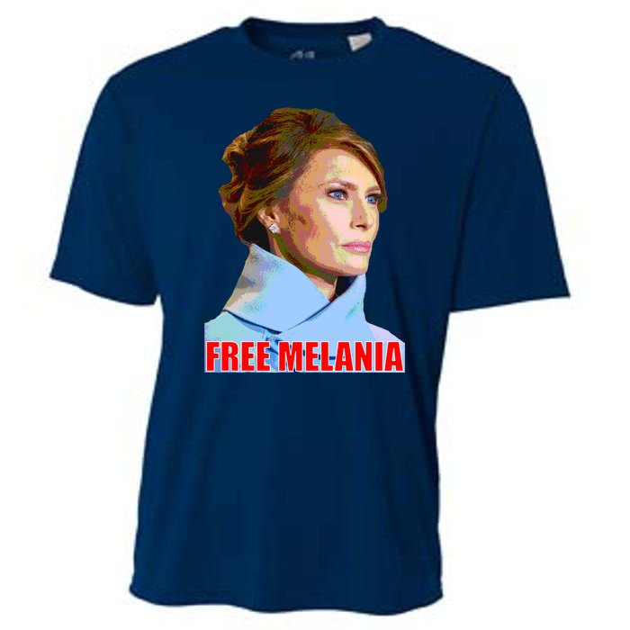 Free Melania Red Photo Cooling Performance Crew T-Shirt