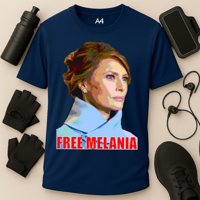 Free Melania Red Photo Cooling Performance Crew T-Shirt