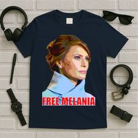 Free Melania Red Photo T-Shirt
