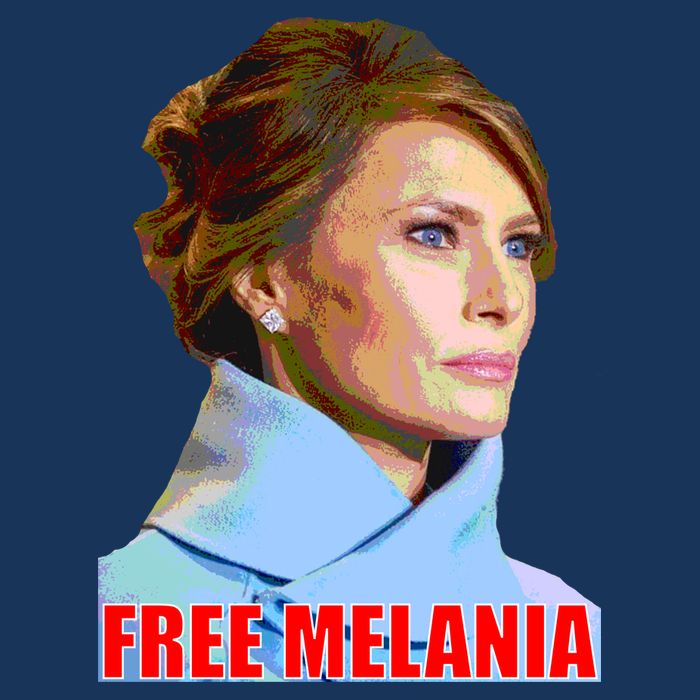 Free Melania Red Photo Tall T-Shirt