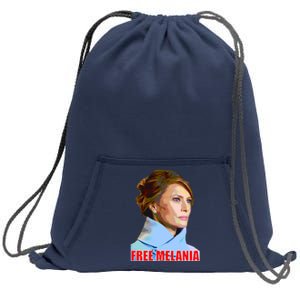 Free Melania Red Photo Sweatshirt Cinch Pack Bag