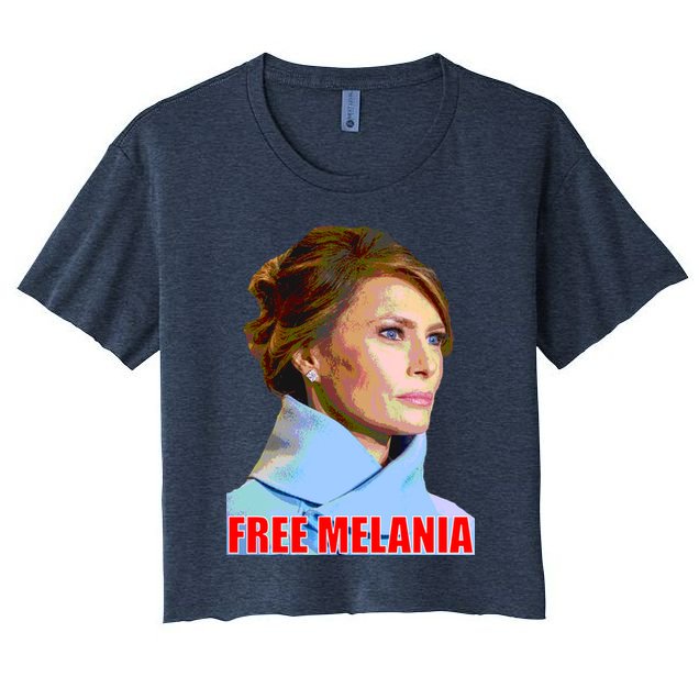Free Melania Red Photo Crop Top