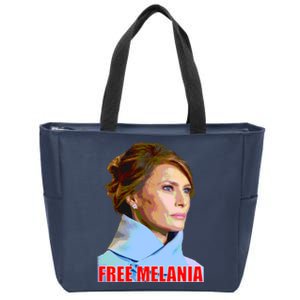 Free Melania Red Photo Zip Tote Bag