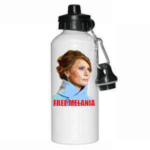 Free Melania Red Photo Aluminum Water Bottle