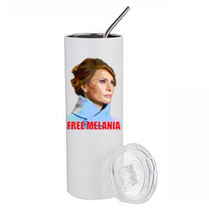 Free Melania Red Photo Stainless Steel Tumbler