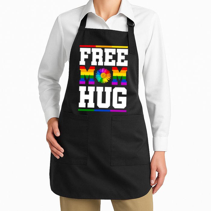 Free Mom Hugs Gay Pride Sunflower Apron