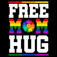 Free Mom Hugs Gay Pride Sunflower Polo