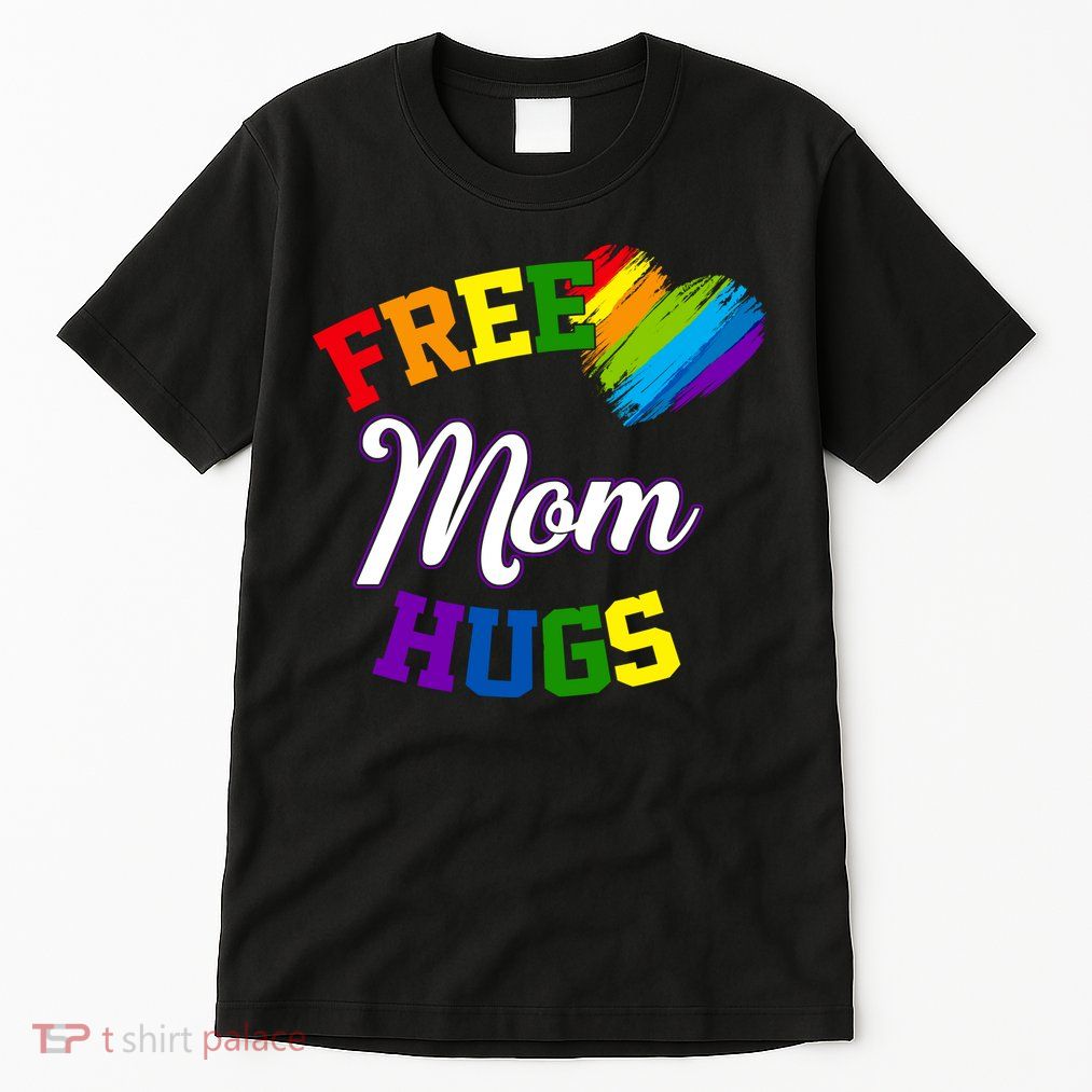 Free Mom Hugs LGBT Gay Pride Heart Tall T-Shirt