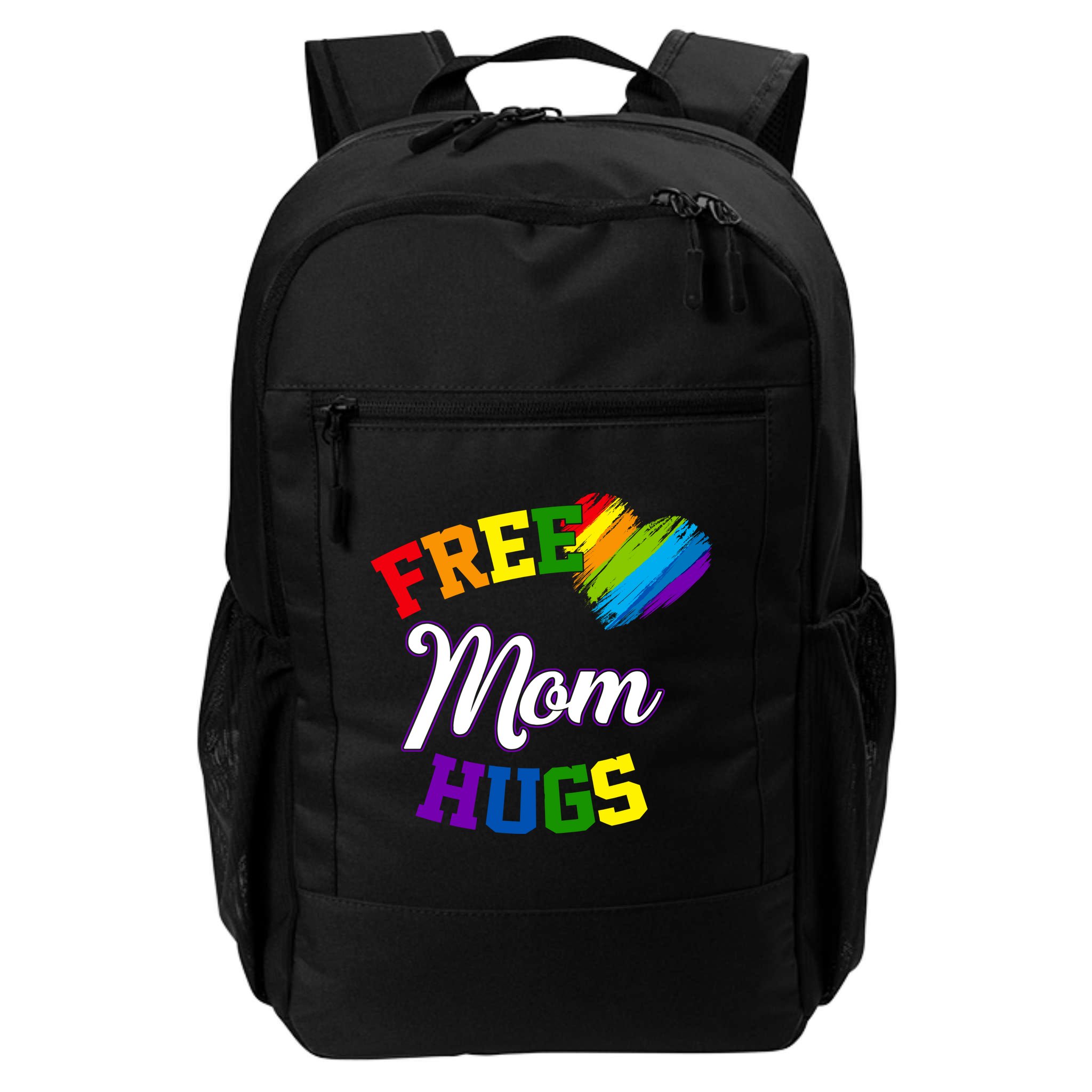 Free Mom Hugs LGBT Gay Pride Heart Backpack