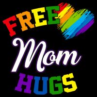 Free Mom Hugs LGBT Gay Pride Heart 16 in Basic Backpack