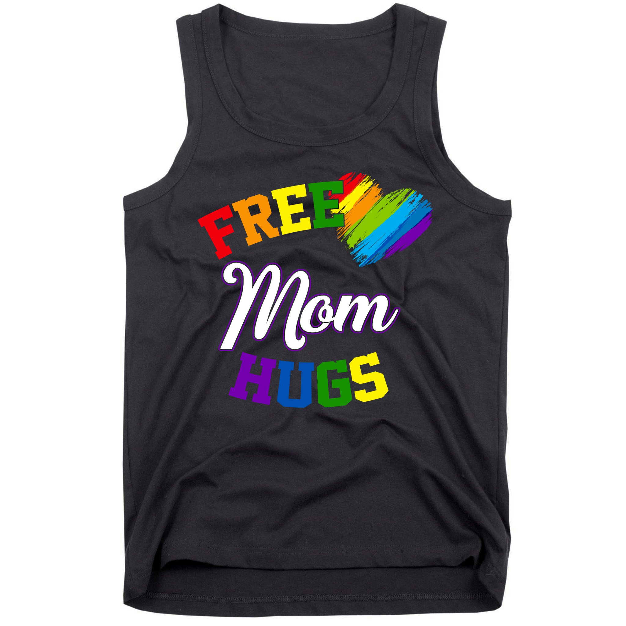 Free Mom Hugs LGBT Gay Pride Heart Tank Top