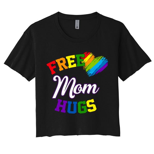Free Mom Hugs LGBT Gay Pride Heart Crop Top