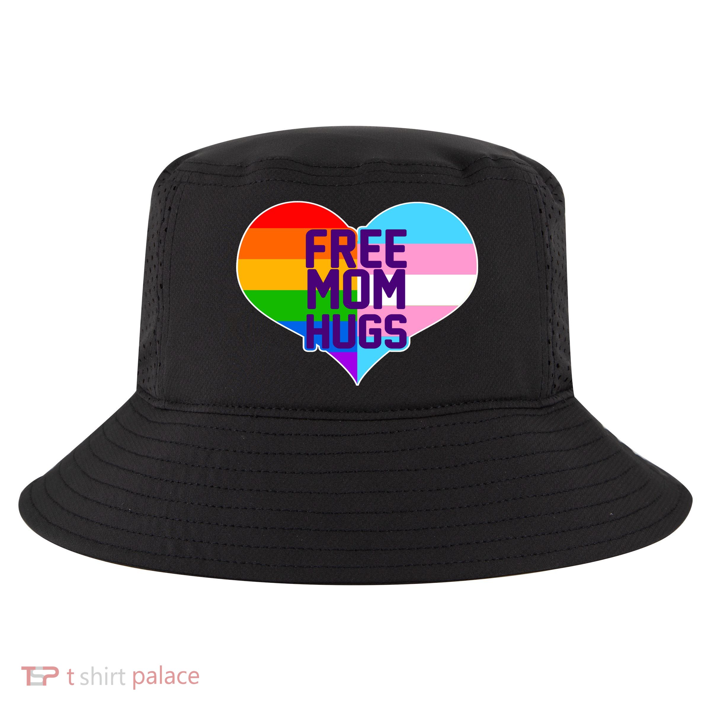 Free Mom Hugs LGBT Support Cool Comfort Performance Bucket Hat