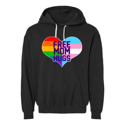Free Mom Hugs LGBT Support Garment-Dyed Fleece Hoodie