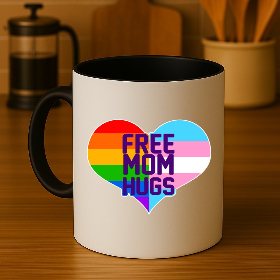 Free Mom Hugs LGBT Support Mug
