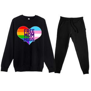 Free Mom Hugs LGBT Support Premium Crewneck Sweatsuit Set