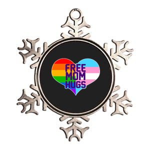 Free Mom Hugs LGBT Support Metallic Star Ornament