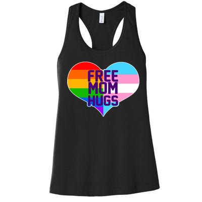 Free Mom Hugs LGBT Support Women's Racerback Tank