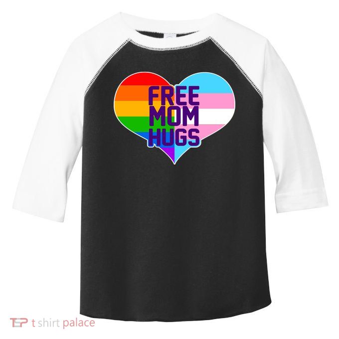 Free Mom Hugs LGBT Support Toddler Fine Jersey T-Shirt