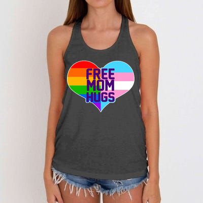 Free Mom Hugs LGBT Support Women's Knotted Racerback Tank