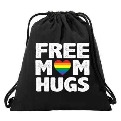 Free Mom Hugs Pride Drawstring Bag