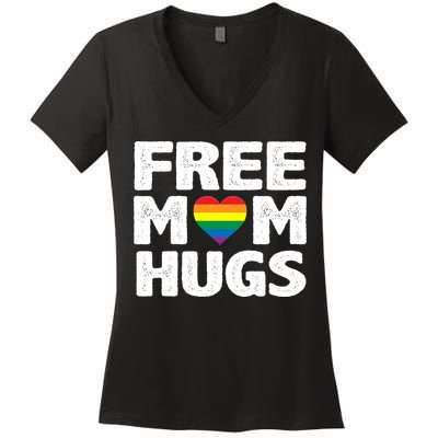 Free Mom Hugs Pride Women's V-Neck T-Shirt