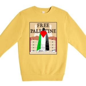 Free Palestine Premium Crewneck Sweatshirt