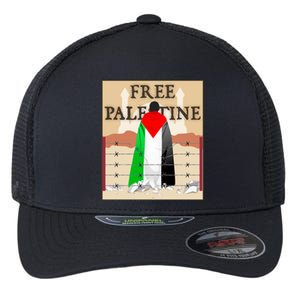 Free Palestine Flexfit Unipanel Trucker Cap