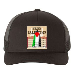 Free Palestine Yupoong Adult 5-Panel Trucker Hat