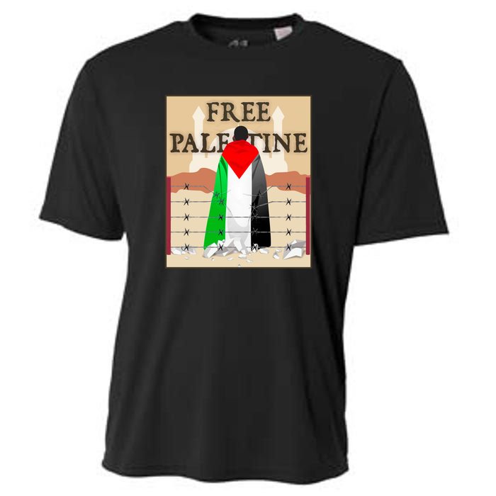 Free Palestine Cooling Performance Crew T-Shirt