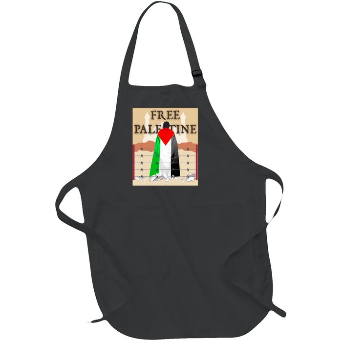 Free Palestine Full-Length Apron With Pockets