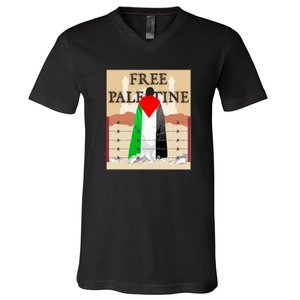 Free Palestine V-Neck T-Shirt