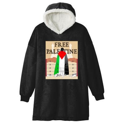 Free Palestine Hooded Wearable Blanket