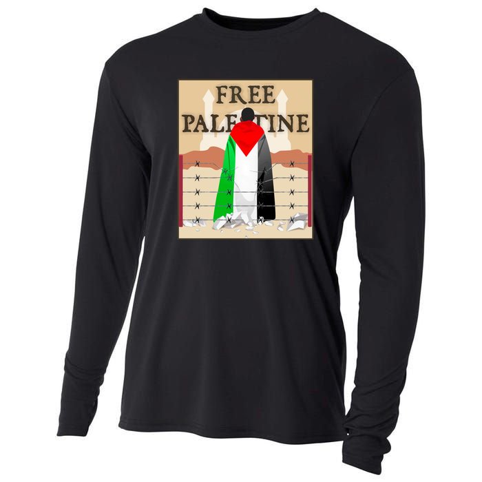 Free Palestine Cooling Performance Long Sleeve Crew