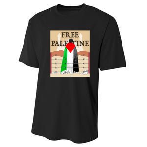 Free Palestine Performance Sprint T-Shirt