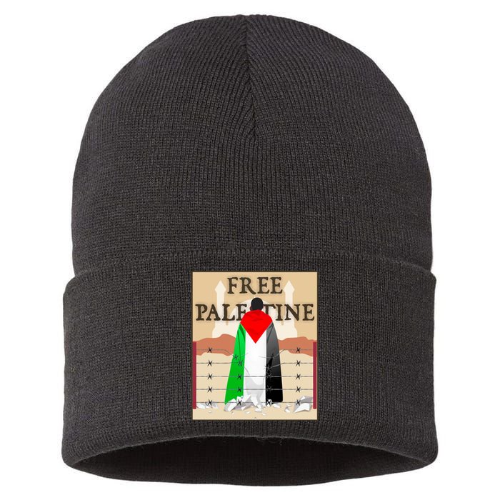 Free Palestine Sustainable Knit Beanie