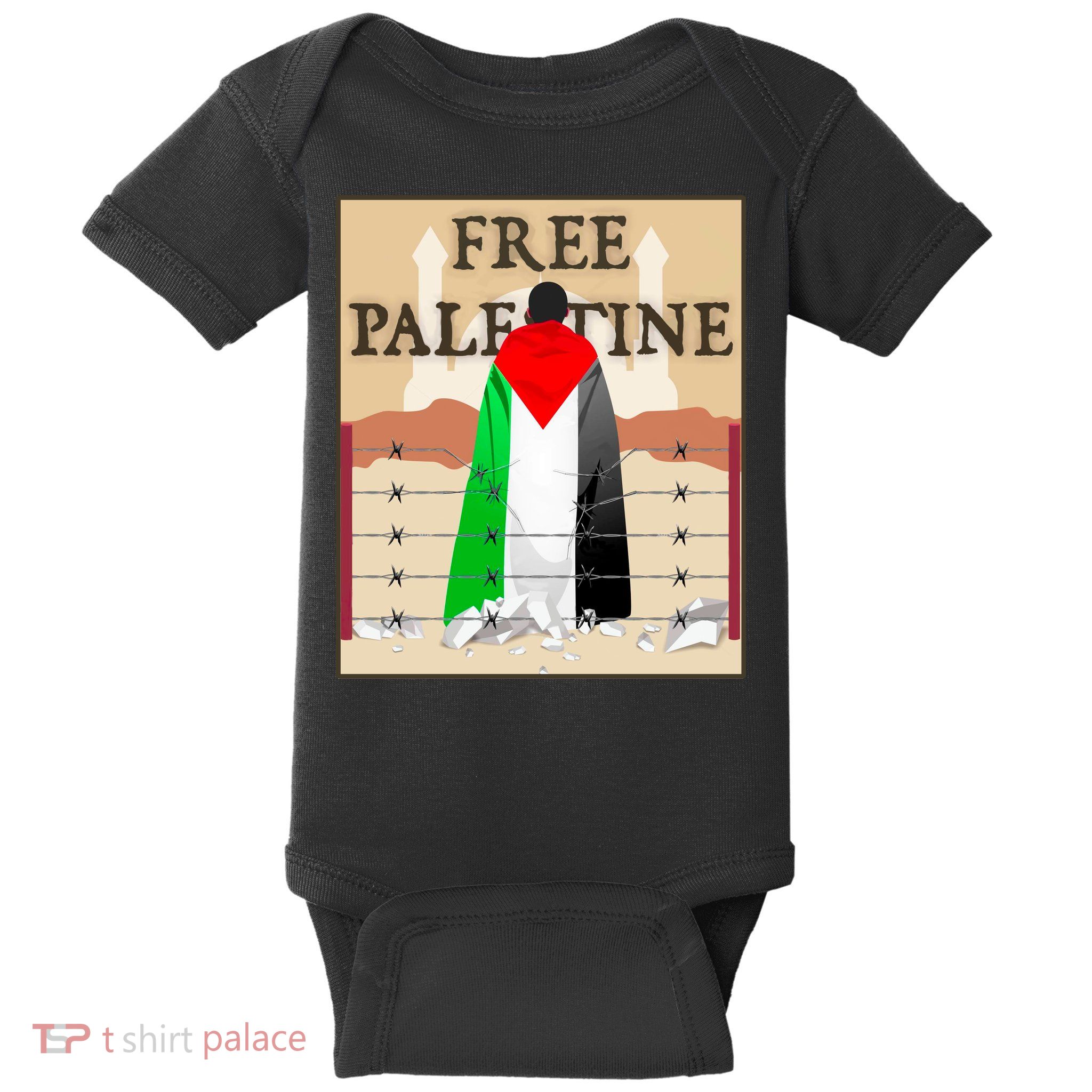 Free Palestine Baby Bodysuit