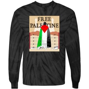 Free Palestine Tie-Dye Long Sleeve Shirt