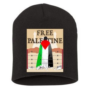 Free Palestine Short Acrylic Beanie