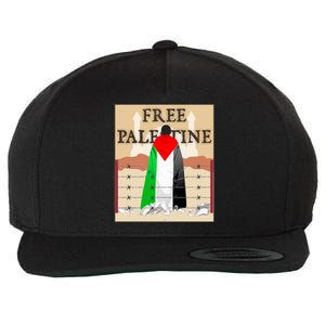 Free Palestine Wool Snapback Cap