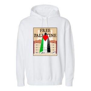 Free Palestine Garment-Dyed Fleece Hoodie