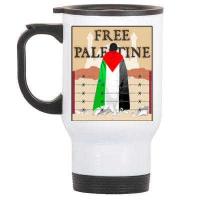 Free Palestine Stainless Steel Travel Mug