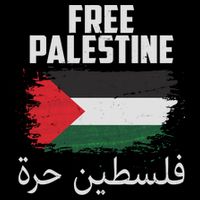 Free Palestine Arabic Distressed Painted Flag Impact Tech Backpack