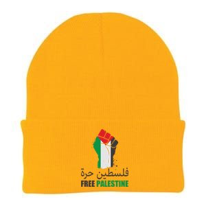 Free Palestine Arabic Support Palestine Gaza Jerusalem Knit Cap Winter Beanie