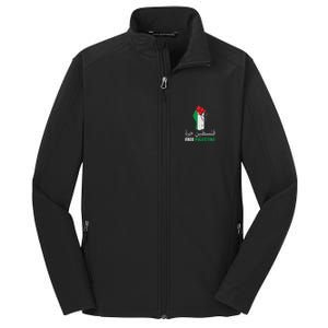 Free Palestine Arabic Support Palestine Gaza Jerusalem Core Soft Shell Jacket