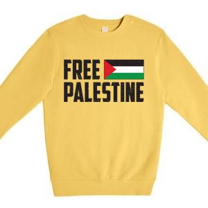 Free Palestine Flag Premium Crewneck Sweatshirt