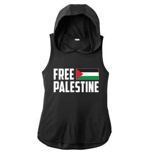 Free Palestine Flag Ladies PosiCharge Tri-Blend Wicking Draft Hoodie Tank